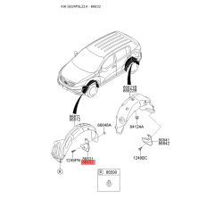 Брызговик передний правый 86832-3W001 Mobis
