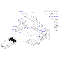 Оббивка багажника задня 85770-3W001WK Mobis