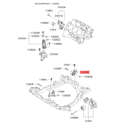 Подушка двигателя задняя 21930-1F300 Mobis