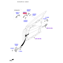 Рама ручки двери правая 82661-F1000 Mobis