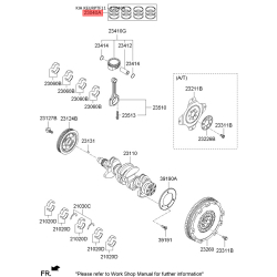 Кольца поршневые 23040-2G000 Mobis