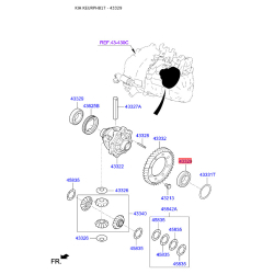 Подшипник, дифференциал 43329-37040 Mobis