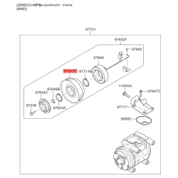 Шкив компрессора кондиционера 97643-3A670 Mobis