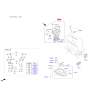 Крышка (фланец) цепи 21350-2E350 Mobis - 213502E350 - схема с каталога 21350E, KRUSPM621