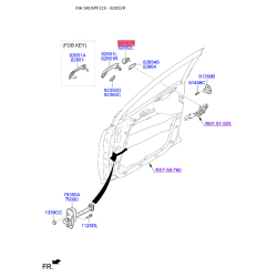 Система управления ручки двери правая 82662-F1100 Mobis