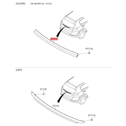 Накладка заднего стекла 87310-F1000 Mobis