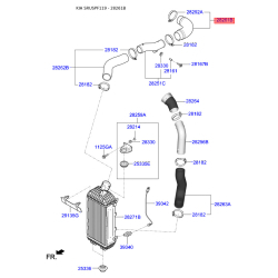 Шланг (патрубок) компресора 28261-2F000 Mobis