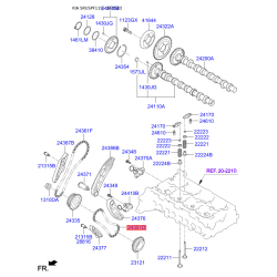 Комплект цепи привода распредвала 24351-2F000 Mobis
