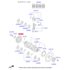 Шкив ремня генератора 23124-2F602 Mobis - 231242F602 - схема с каталога 23124B, SRUSPF119