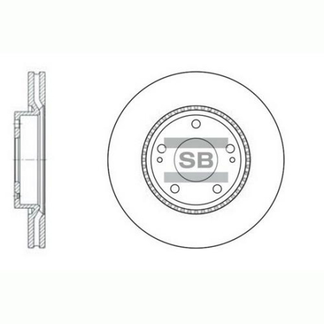 Диск гальмівний HI-Q Sangsin Brake - SD1051 - зображення №1 SD1051