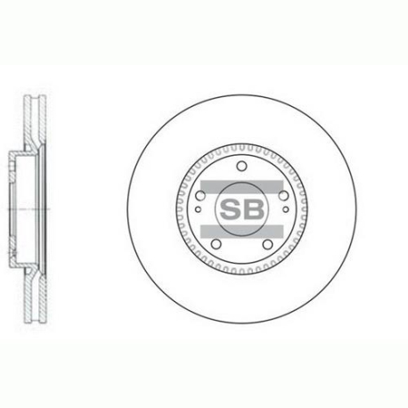 Диск тормозной HI-Q Sangsin Brake - SD1069 - изображение №1 SD1069