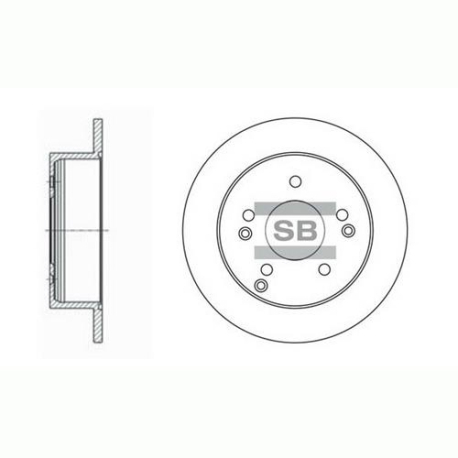 Диск тормозной HI-Q Sangsin Brake - SD1006 - изображение №1 SD1006