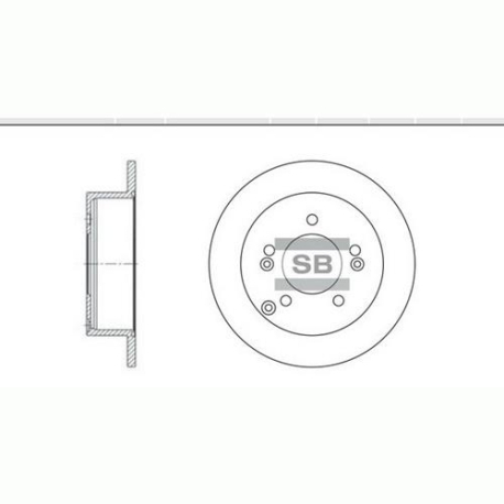 Диск тормозной HI-Q Sangsin Brake - SD1024 - изображение №1 SD1024