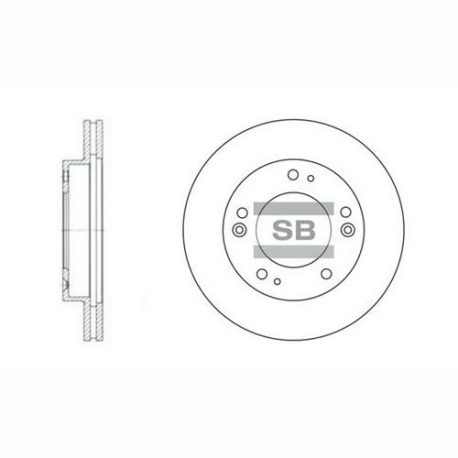 Диск тормозной HI-Q Sangsin Brake - SD2019 - изображение №1 SD2019