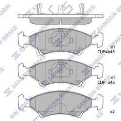 Колодки тормозные дисковые комплект HI-Q Sangsin Brake