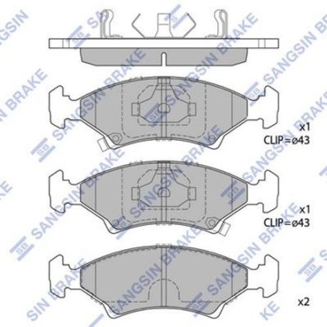 Колодки тормозные дисковые комплект HI-Q Sangsin Brake - SP1063 - изображение №1 SP1063
