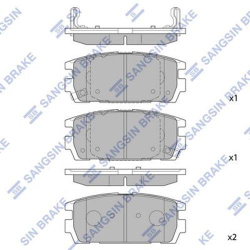 Колодки тормозные дисковые комплект HI-Q Sangsin Brake