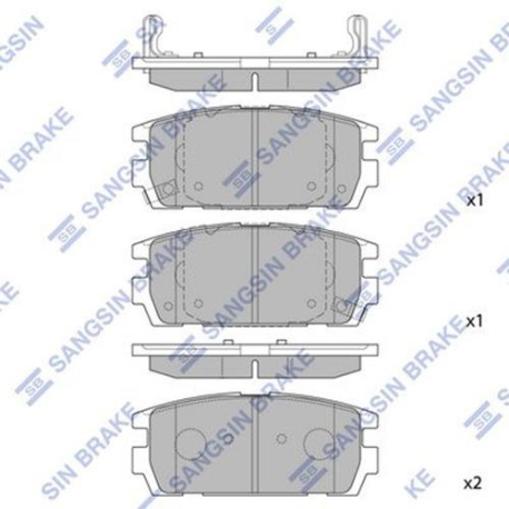 Колодки тормозные дисковые комплект HI-Q Sangsin Brake - SP1098 - изображение №1 SP1098