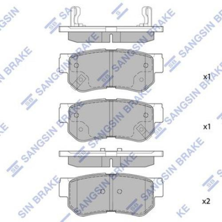 Колодки гальмівні дискові комплект HI-Q Sangsin Brake - SP1117 - зображення №1 SP1117