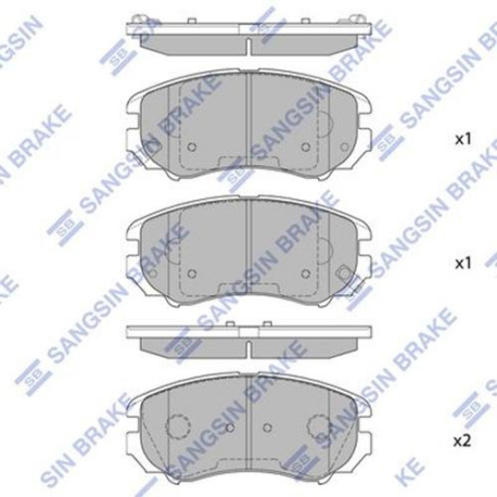 Колодки тормозные дисковые комплект HI-Q Sangsin Brake - SP1155 - изображение №1 SP1155
