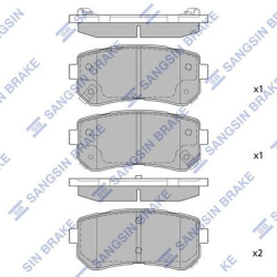 Колодки тормозные дисковые комплект HI-Q Sangsin Brake