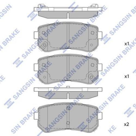 Колодки тормозные дисковые комплект HI-Q Sangsin Brake - SP1187 - изображение №1 SP1187