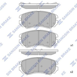 Колодки тормозные дисковые комплект HI-Q Sangsin Brake