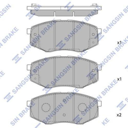 Колодки тормозные дисковые комплект HI-Q Sangsin Brake