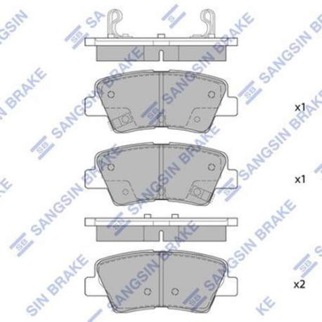 Колодки тормозные дисковые комплект HI-Q Sangsin Brake - SP1401 - изображение №1 SP1401