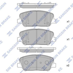 Колодки тормозные дисковые комплект HI-Q Sangsin Brake