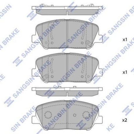 Колодки тормозные дисковые комплект HI-Q Sangsin Brake - SP1403 - изображение №1 SP1403