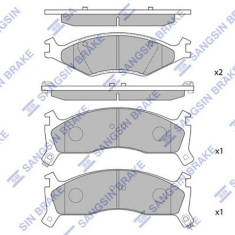 Колодки гальмівні дискові комплект HI-Q Sangsin Brake - SP1070 - зображення №1 SP1070