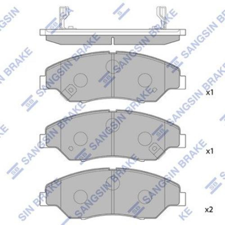 Колодки тормозные дисковые комплект HI-Q Sangsin Brake - SP1118 - изображение №1 SP1118