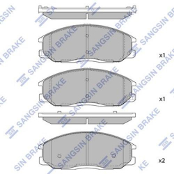 Колодки тормозные дисковые комплект HI-Q Sangsin Brake