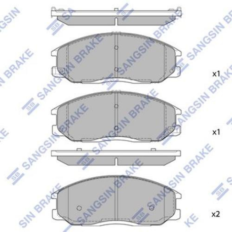 Колодки тормозные дисковые комплект HI-Q Sangsin Brake - SP1157 - изображение №1 SP1157
