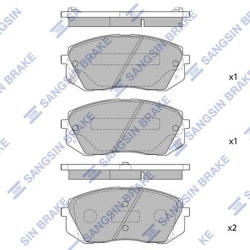 Колодки тормозные дисковые комплект HI-Q Sangsin Brake
