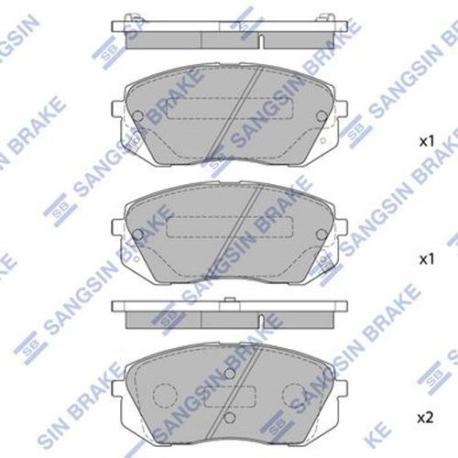 Колодки тормозные дисковые комплект HI-Q Sangsin Brake - SP1196 - изображение №1 SP1196