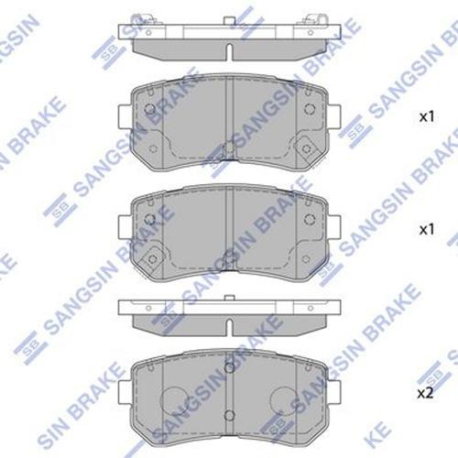 Колодки тормозные дисковые комплект HI-Q Sangsin Brake - SP1406 - изображение №1 SP1406
