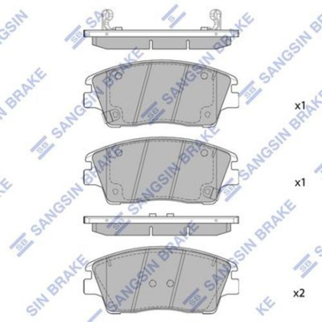 Колодки тормозные дисковые комплект HI-Q Sangsin Brake - SP1844 - изображение №1 SP1844