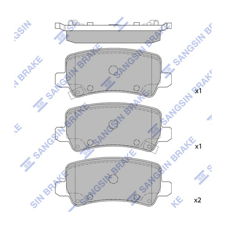 Колодки тормозные дисковые комплект HI-Q Sangsin Brake - SP1499 - изображение №1 SP1499