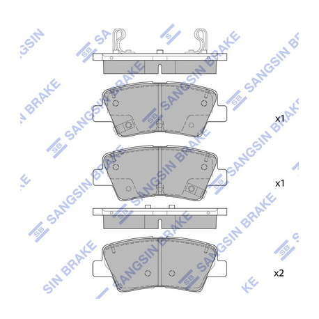 Колодки тормозные дисковые комплект HI-Q Sangsin Brake - SP1846 - изображение №1 SP1846