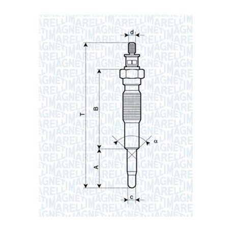 Свеча накаливания Magneti Marelli - MM 062900094304 - изображение №1 MM 062900094304