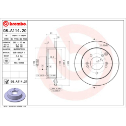 Диск тормозной Brembo