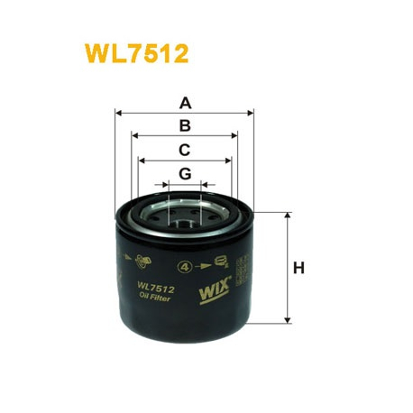 Фільтр масляний WIX - WL7512 - зображення №1 WL7512
