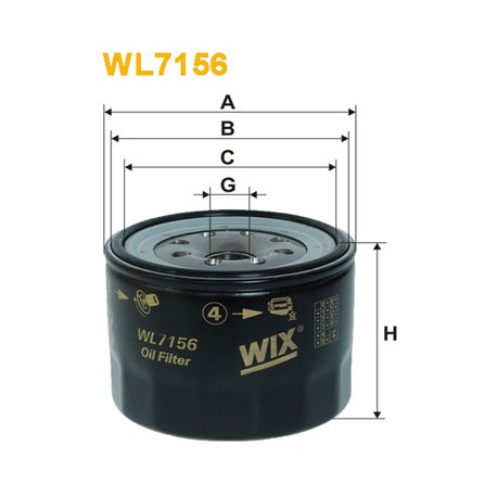Фільтр масляний WIX - WL7156 - зображення №1 WL7156