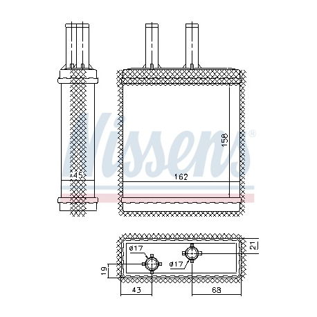 Радіатор пічки Nissens - NI 77505 - зображення №1 NI 77505
