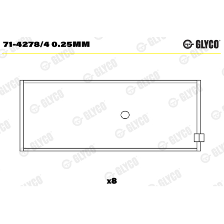 Вкладыши шатунные GLYCO - 71-4278/4 0.25mm - изображение №1 71-4278/4 0.25mm