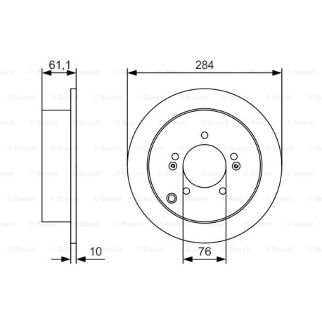 Диск тормозной BOSCH - 0 986 479 U37 - изображение №1 0 986 479 U37