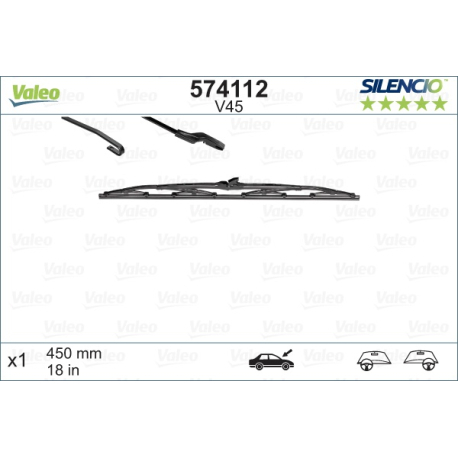 Щітка склоочисника Valeo - VL 574112 - зображення №1 VL 574112