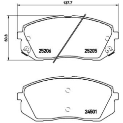 Колодки тормозные дисковые комплект Brembo